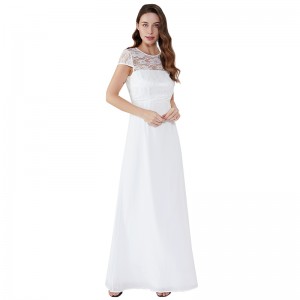 Läcka tillbaka Lace Evening 2019 Långa Kvinnor Kläder Vita Kappa Maxi Klänning JCGJ190315079
