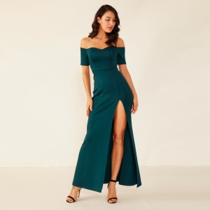 Kvinnor Sexig One Shoulder Tube Top Butterfly Dress Style Modeklänningar Dam Lady Elegant